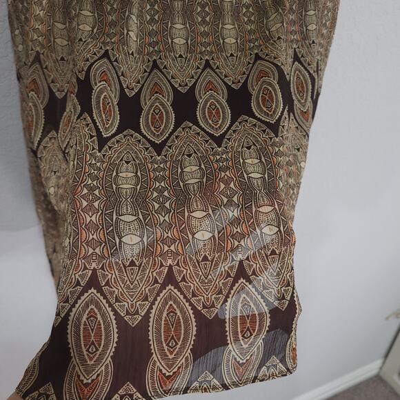 Le Suit Skirt Womens 18 Brown lightweight flowy Below Knee A Line Versat… - Picture 6 of 12